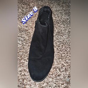 Black suede ankle boots